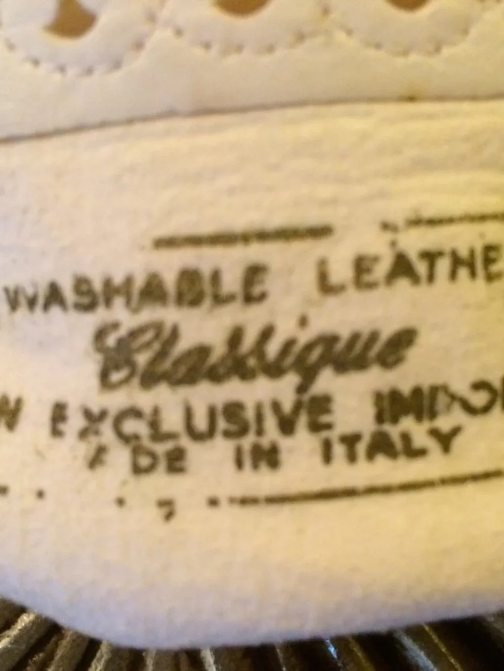 1950s Classique (Italy) White Washable Unlined Leather Gloves, Women's Size BB